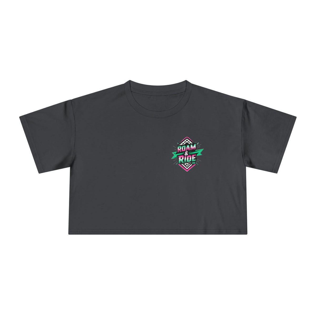 Roam Free, Ride Wild Logo - Women's Crop T-Shirt