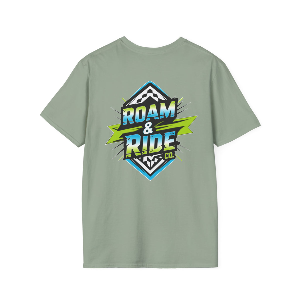 Roam & Ride Co. Blue Green Logo - Unisex T-Shirt