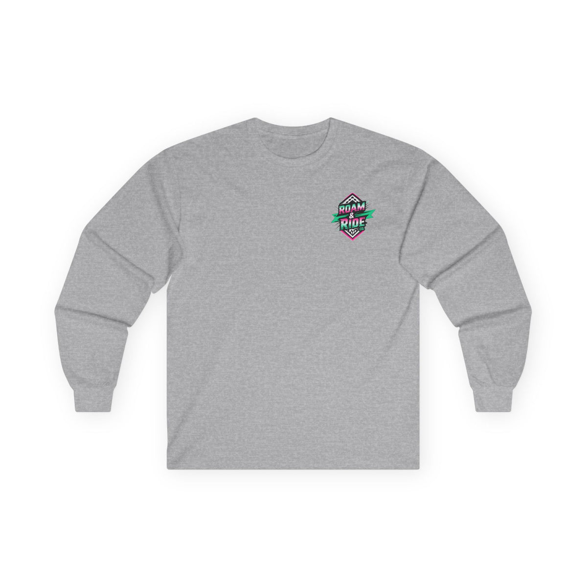 Roam & Ride Co. Teal Pink Logo - Unisex Long Sleeve T-Shirt