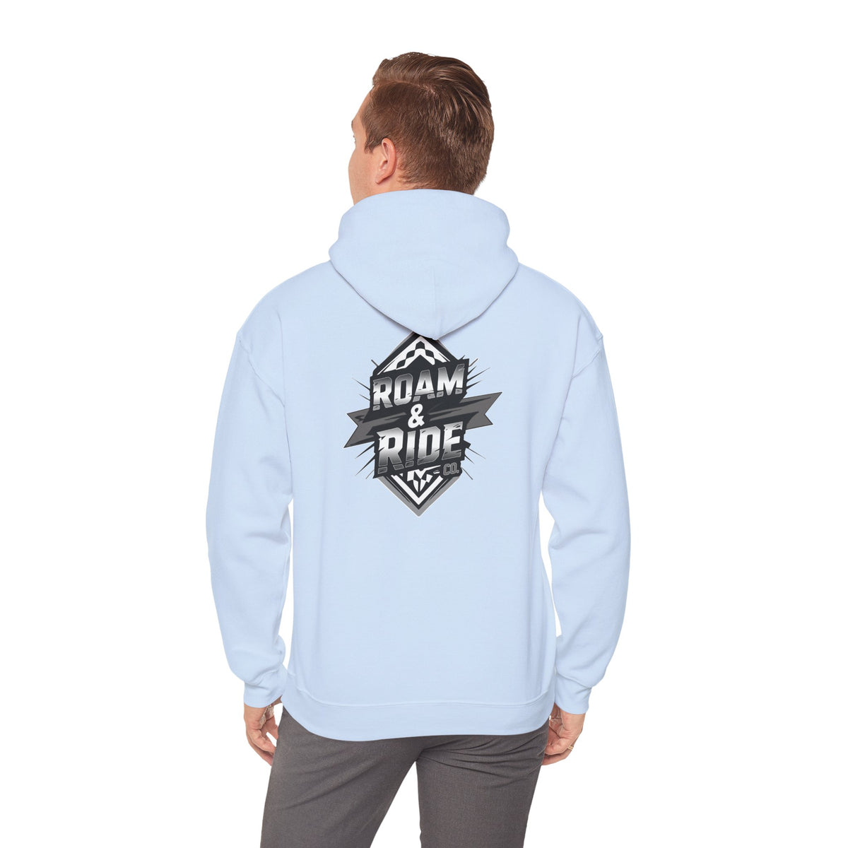 Roam & Ride Co. Grayscale Logo - Unisex Heavy Blend Hoodie