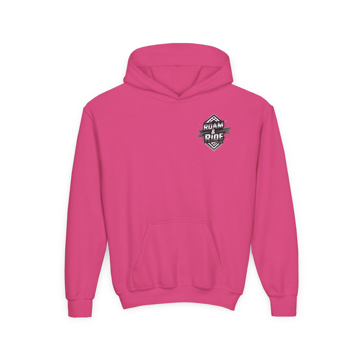 Roam & Ride Co. Grayscale Logo - Youth Hoodie