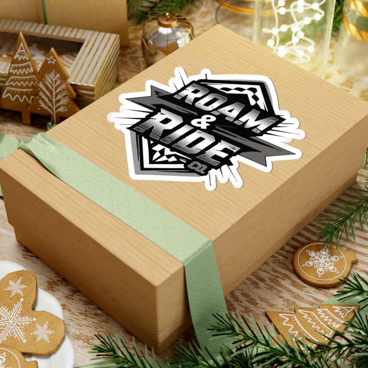 Roam & Ride Co. Grayscale Logo - Stickers