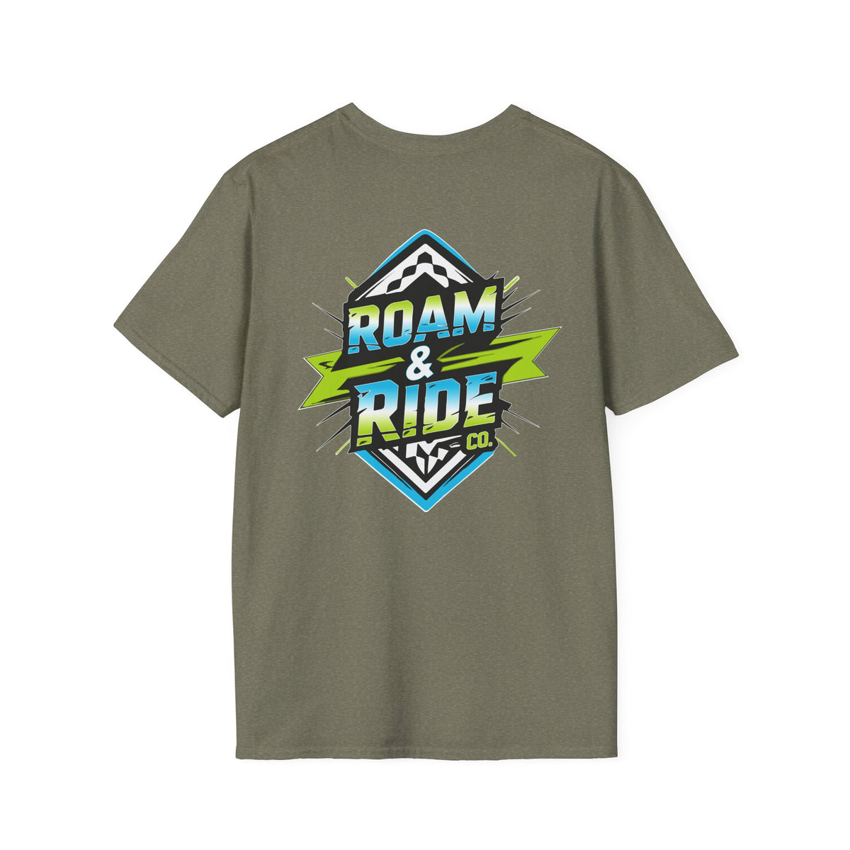 Roam & Ride Co. Blue Green Logo - Unisex T-Shirt