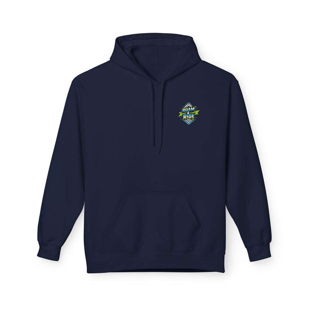 Roam & Ride Co. Blue Green Logo - Unisex Fleece Hoodie