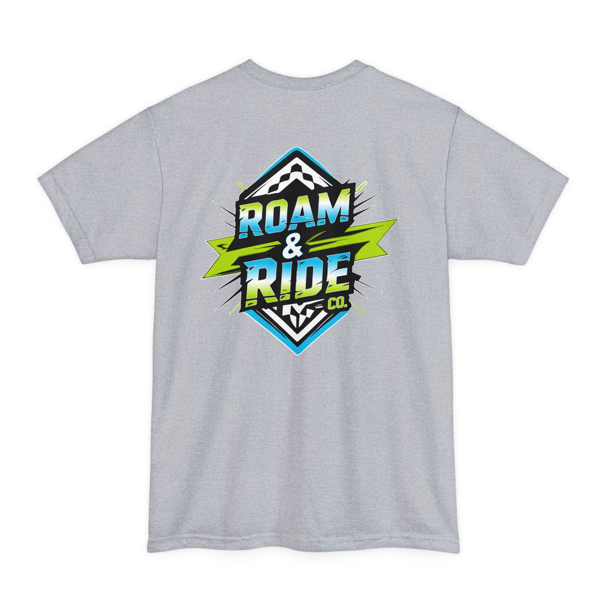 Roam & Ride Co. Blue Green Logo - Big & Tall T-Shirt