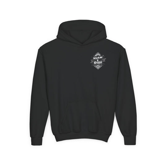 Roam & Ride Co. Grayscale Logo - Youth Hoodie