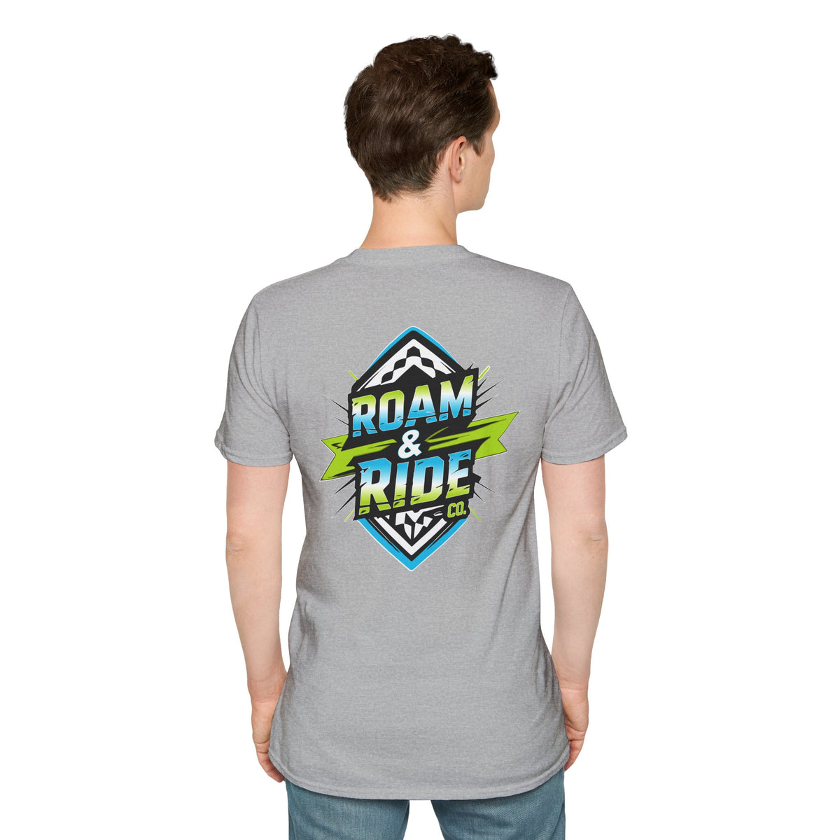 Roam & Ride Co. Blue Green Logo - Unisex T-Shirt