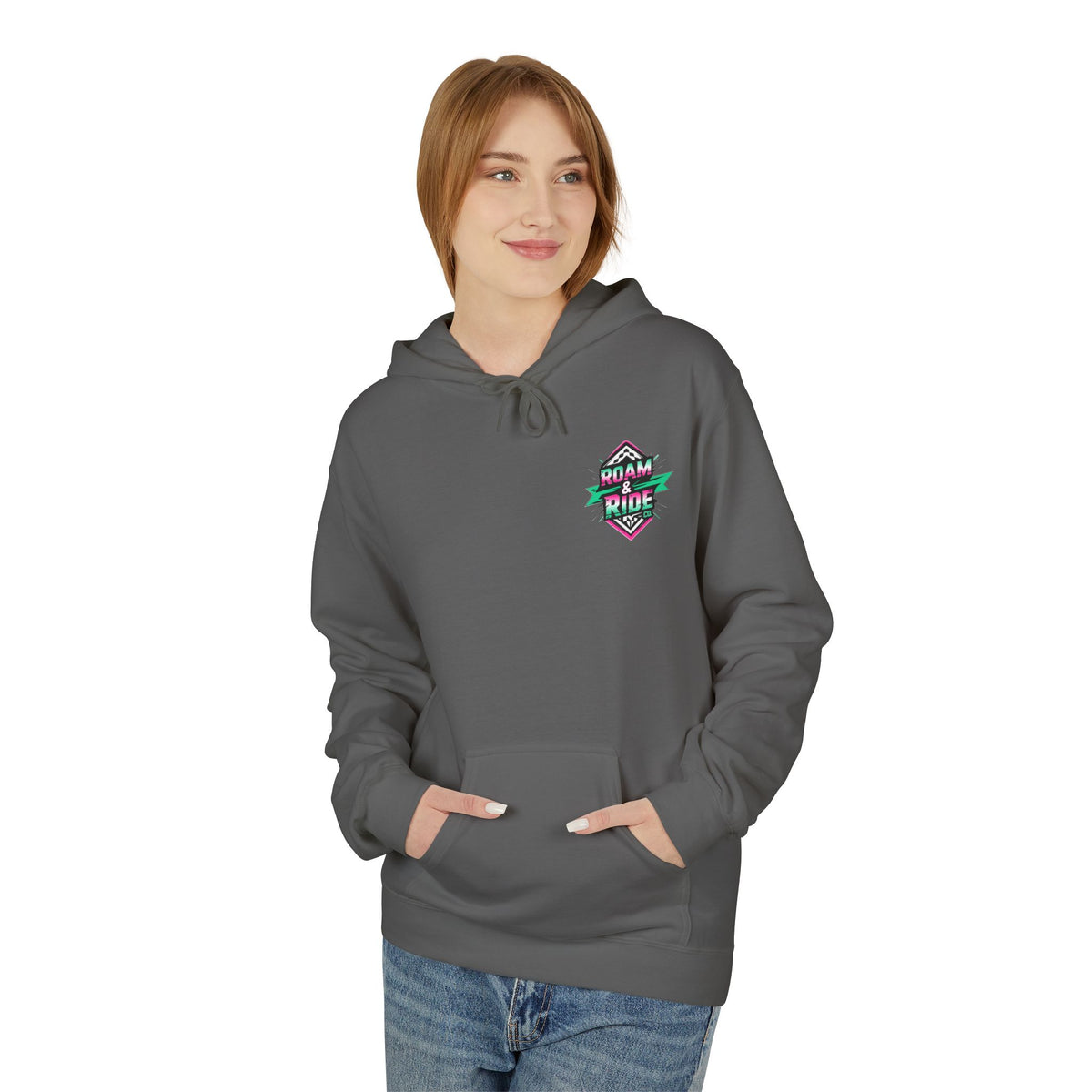 Roam Free, Ride Wild Logo - Unisex Fleece Hoodie