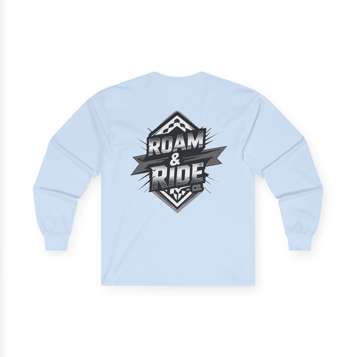 Roam & Ride Co. Grayscale Logo - Unisex Long Sleeve T-Shirt