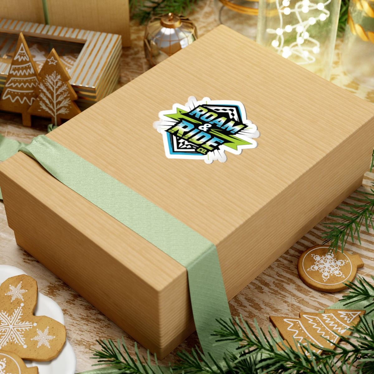 Roam & Ride Co. Blue Green Logo - Stickers