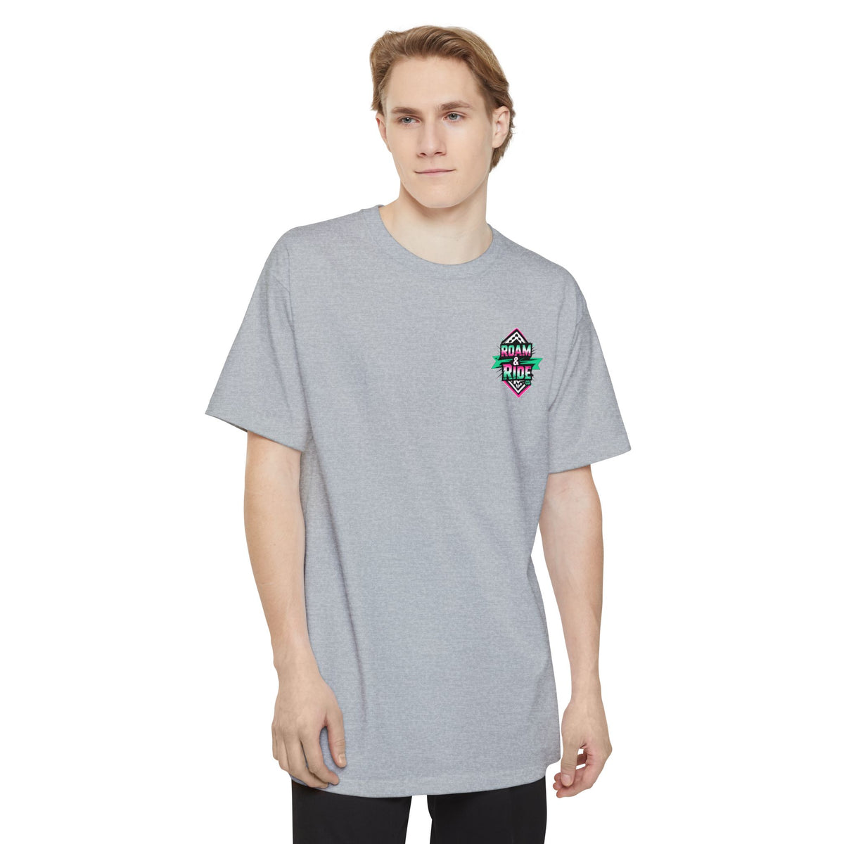 Roam & Ride Co. Teal Pink Logo - Big & Tall T-Shirt