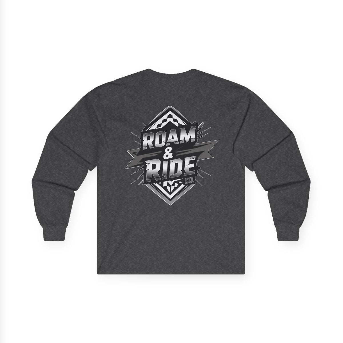 Roam & Ride Co. Grayscale Logo - Unisex Long Sleeve T-Shirt