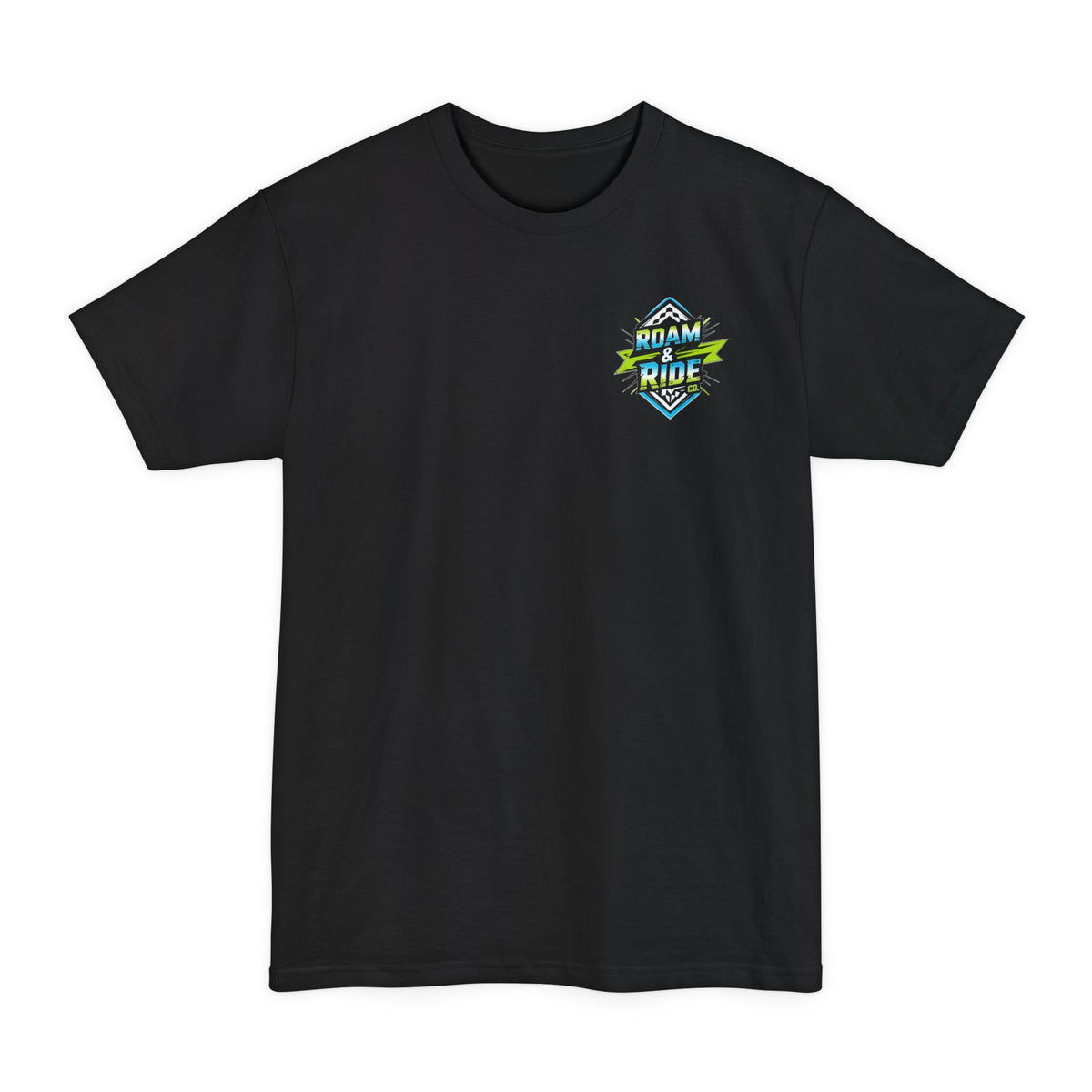 Roam & Ride Co. Blue Green Logo - Big & Tall T-Shirt