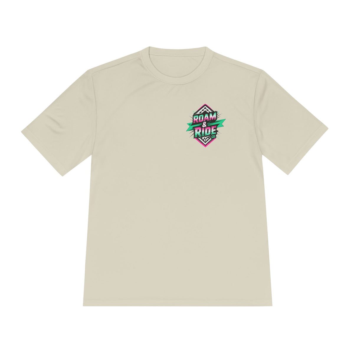 Roam Free, Ride Wild Logo - Unisex Moisture Wicking T-Shirt