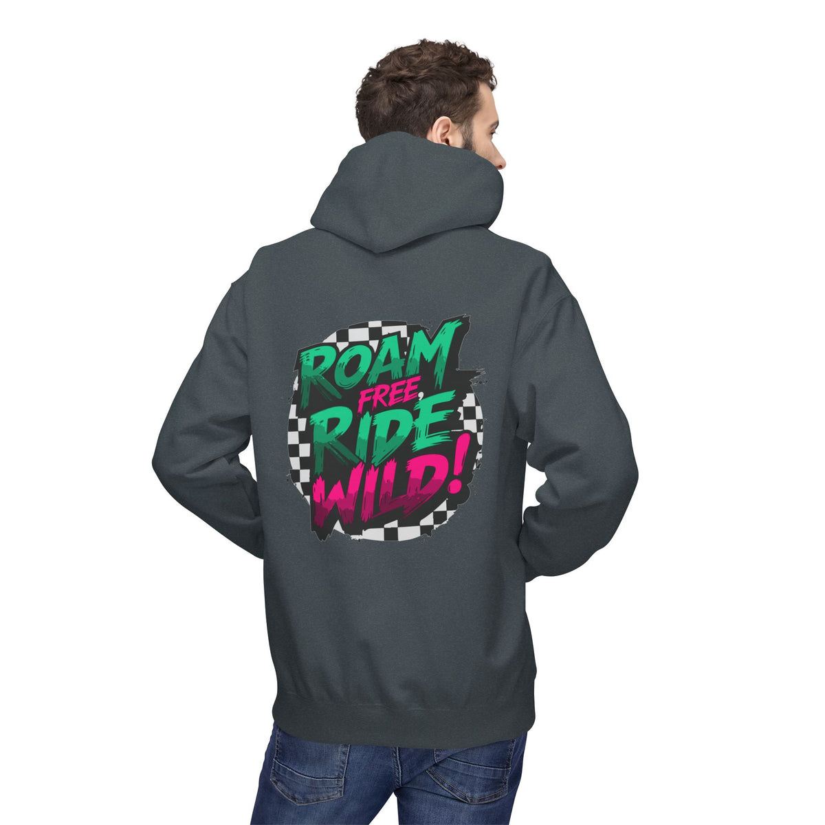 Roam Free, Ride Wild Logo - Unisex Fleece Hoodie