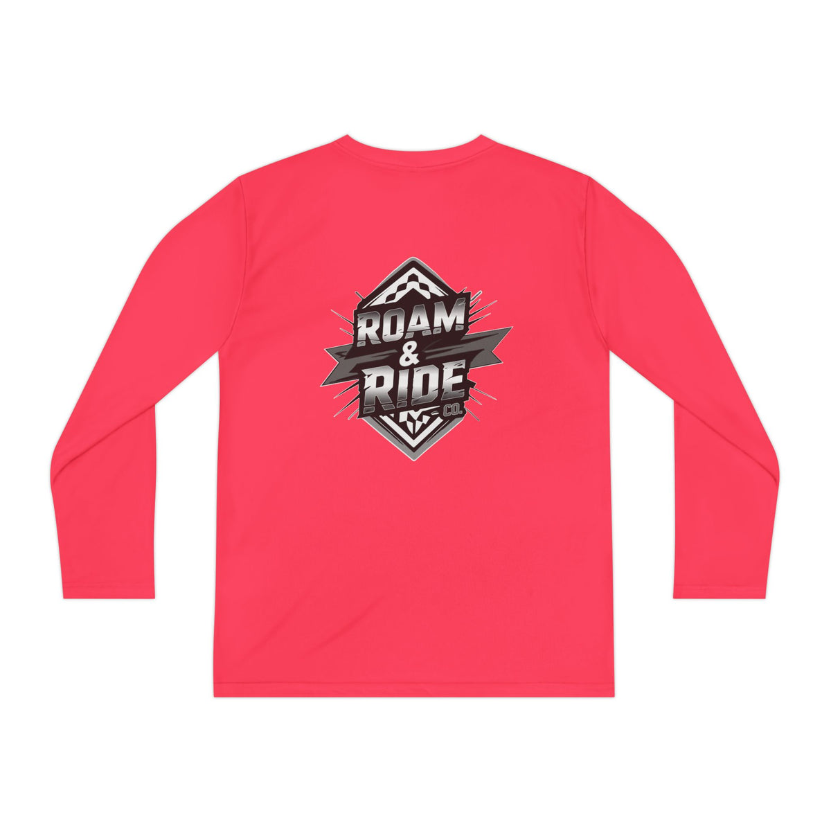 Roam & Ride Co. Grayscale Logo - Youth Long Sleeve T-Shirt