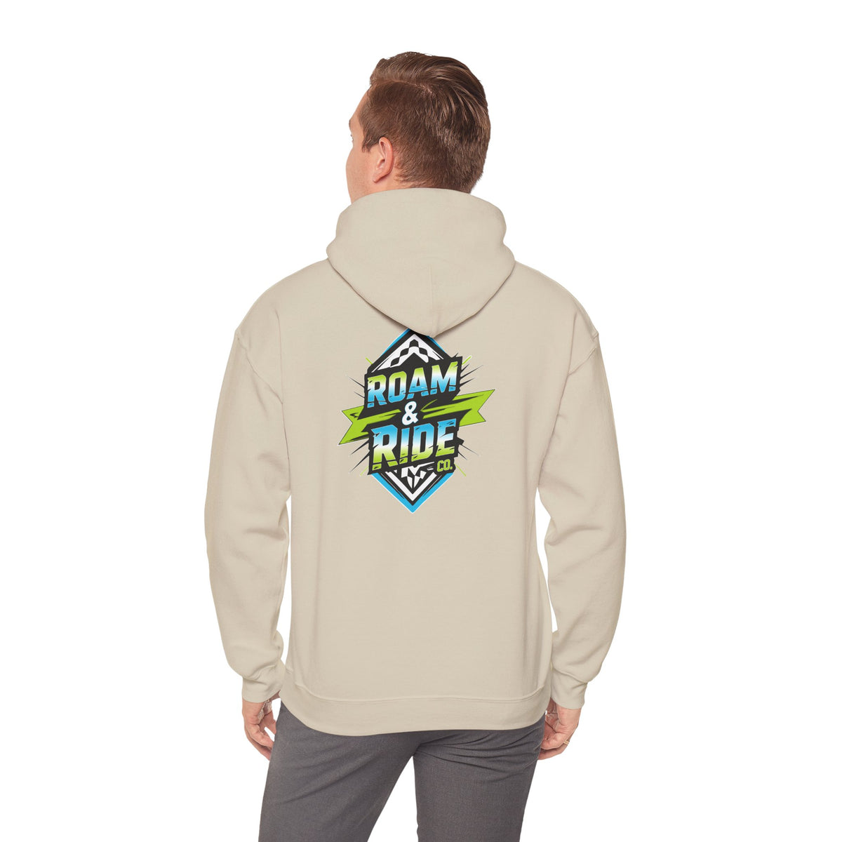 Roam & Ride Co. Blue Green Logo - Unisex Heavy Blend Hoodie
