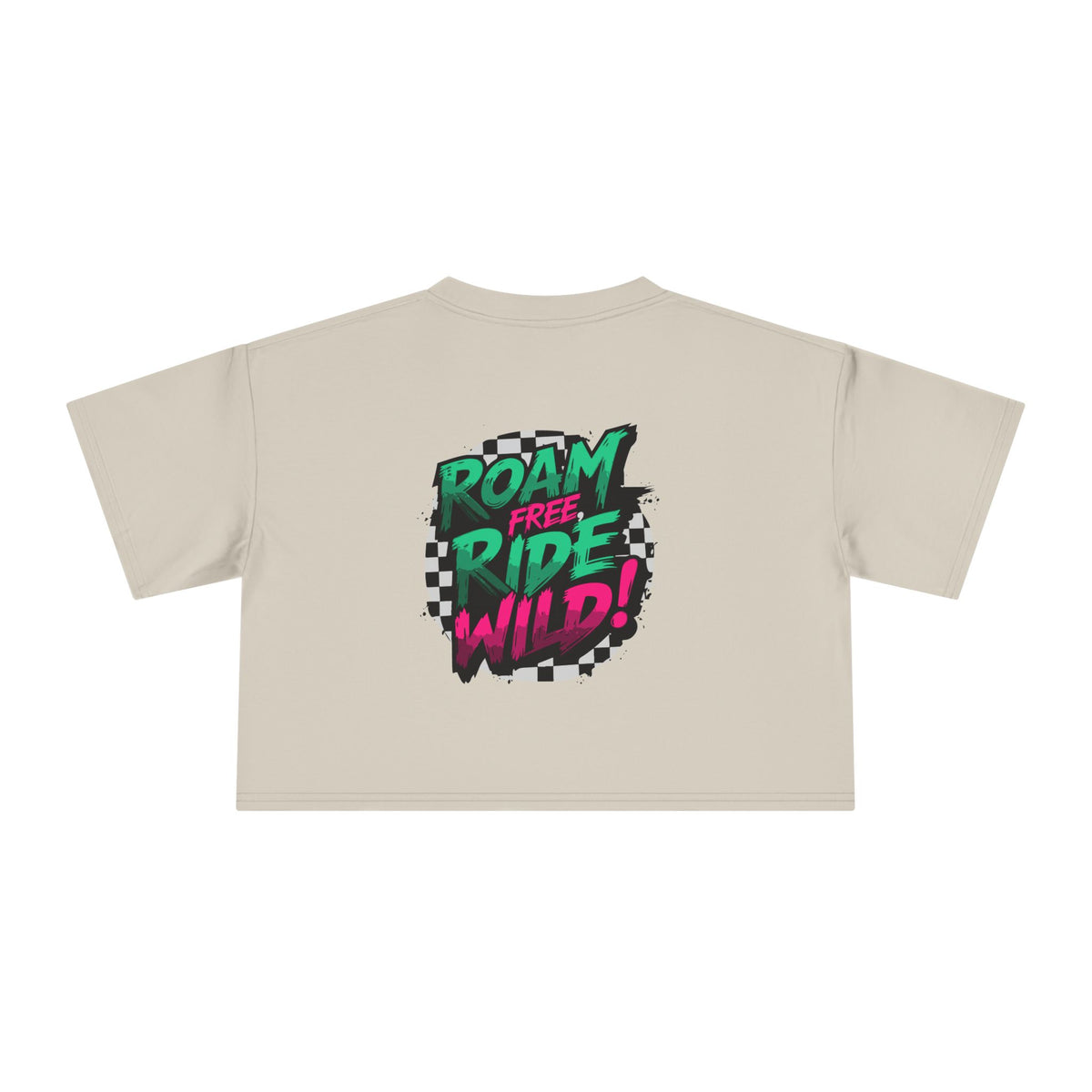 Roam Free, Ride Wild Logo - Women's Crop T-Shirt
