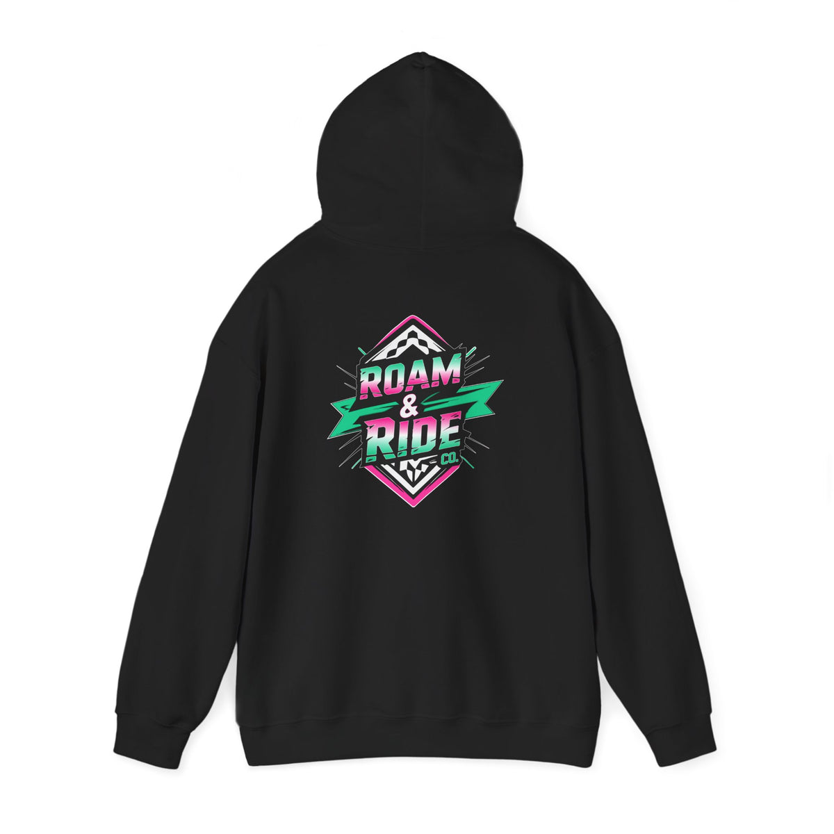 Roam & Ride Co. Teal Pink Logo - Unisex Heavy Blend Hoodie