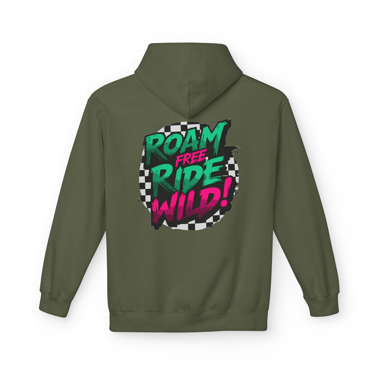 Roam Free, Ride Wild Logo - Unisex Fleece Hoodie