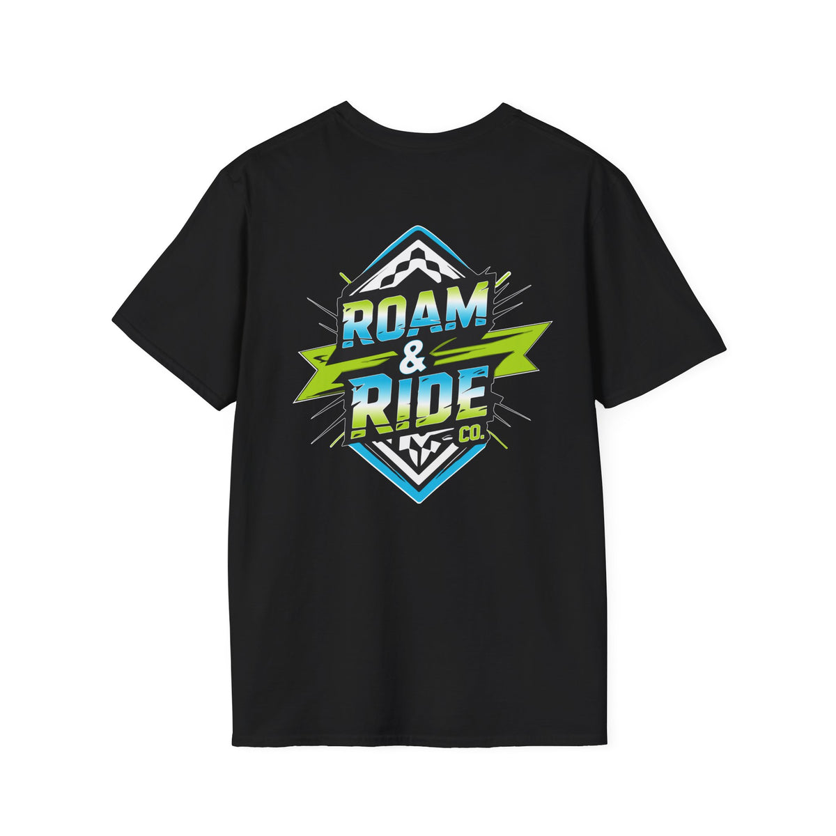 Roam & Ride Co. Blue Green Logo - Unisex T-Shirt