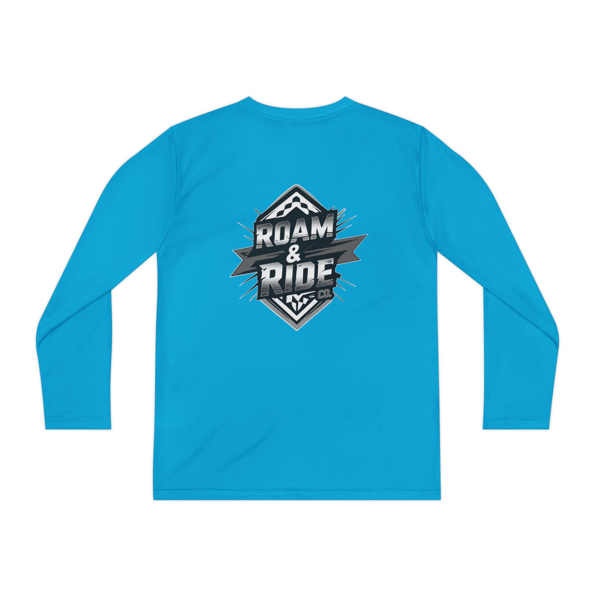 Roam & Ride Co. Grayscale Logo - Youth Long Sleeve T-Shirt