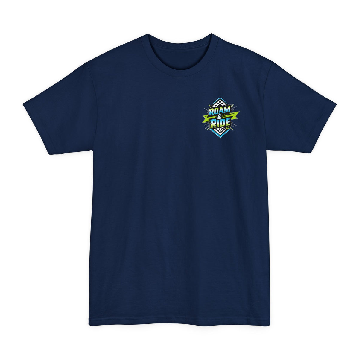 Roam & Ride Co. Blue Green Logo - Big & Tall T-Shirt