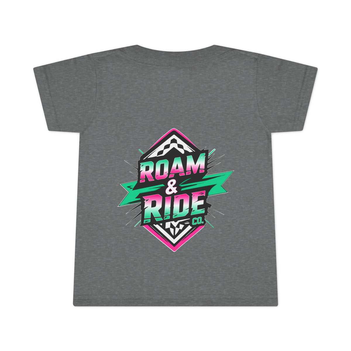 Roam & Ride Co. Teal Pink Logo - Toddler T-Shirt