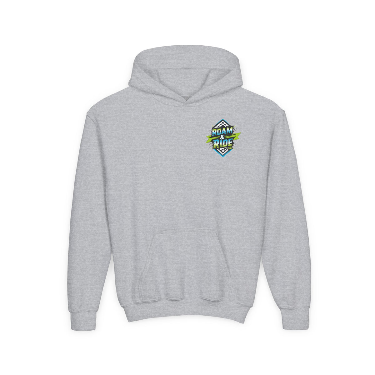 Roam & Ride Co. Blue Green Logo - Youth Hoodie