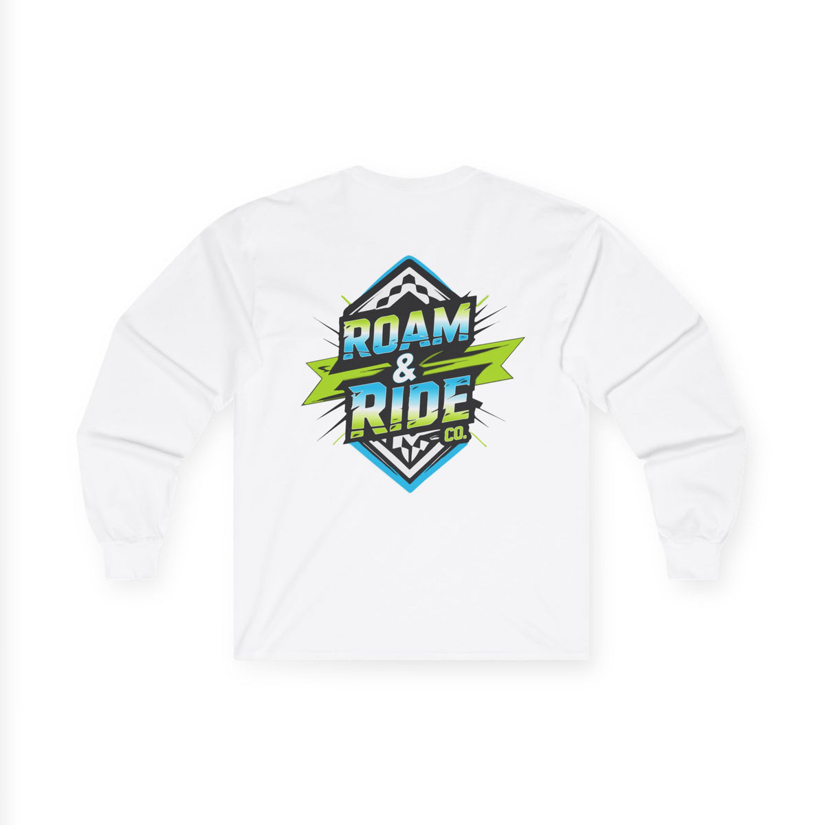 Roam & Ride Co. Blue Green Logo - Unisex Long Sleeve T-Shirt