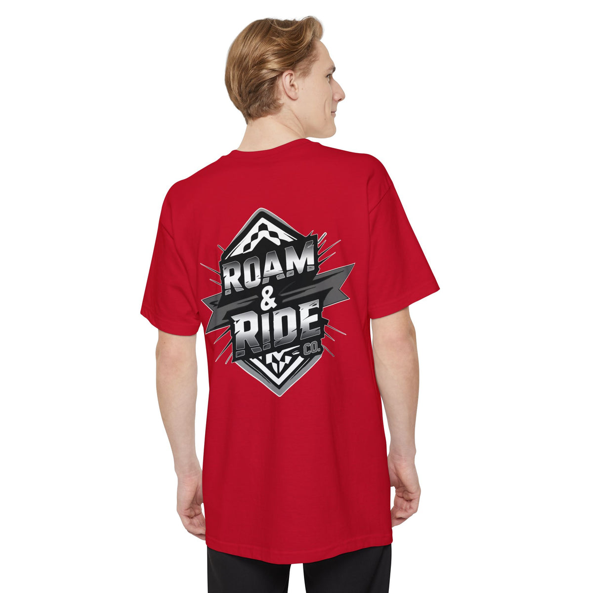 Roam & Ride Co. Grayscale Logo - Big & Tall T-Shirt
