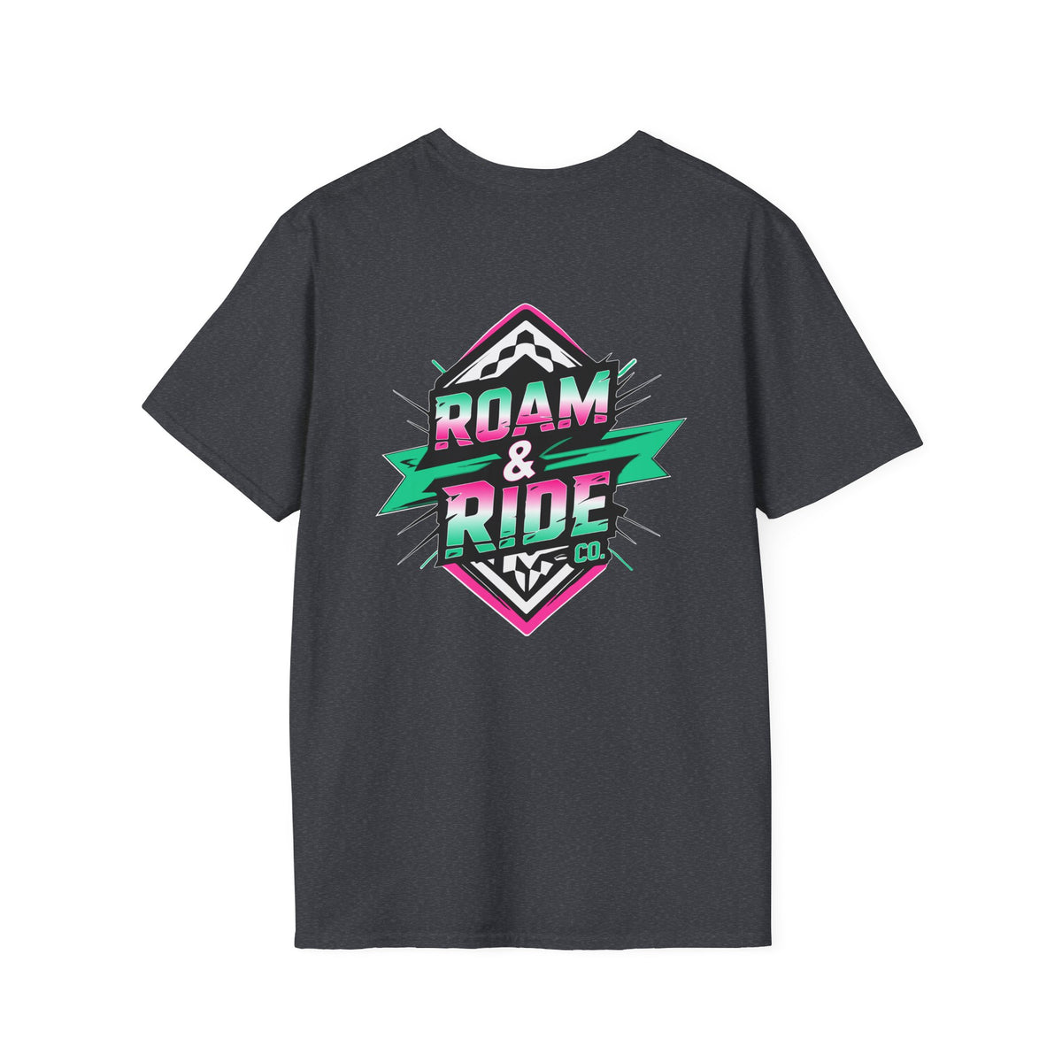 Roam & Ride Co. Teal Pink Logo - Unisex T Shirt
