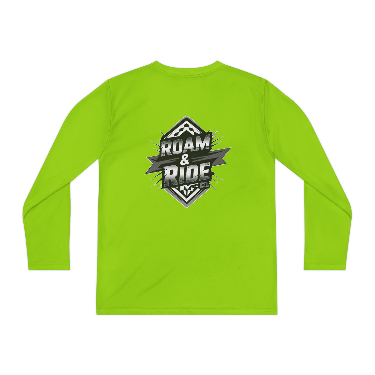 Roam & Ride Co. Grayscale Logo - Youth Long Sleeve T-Shirt