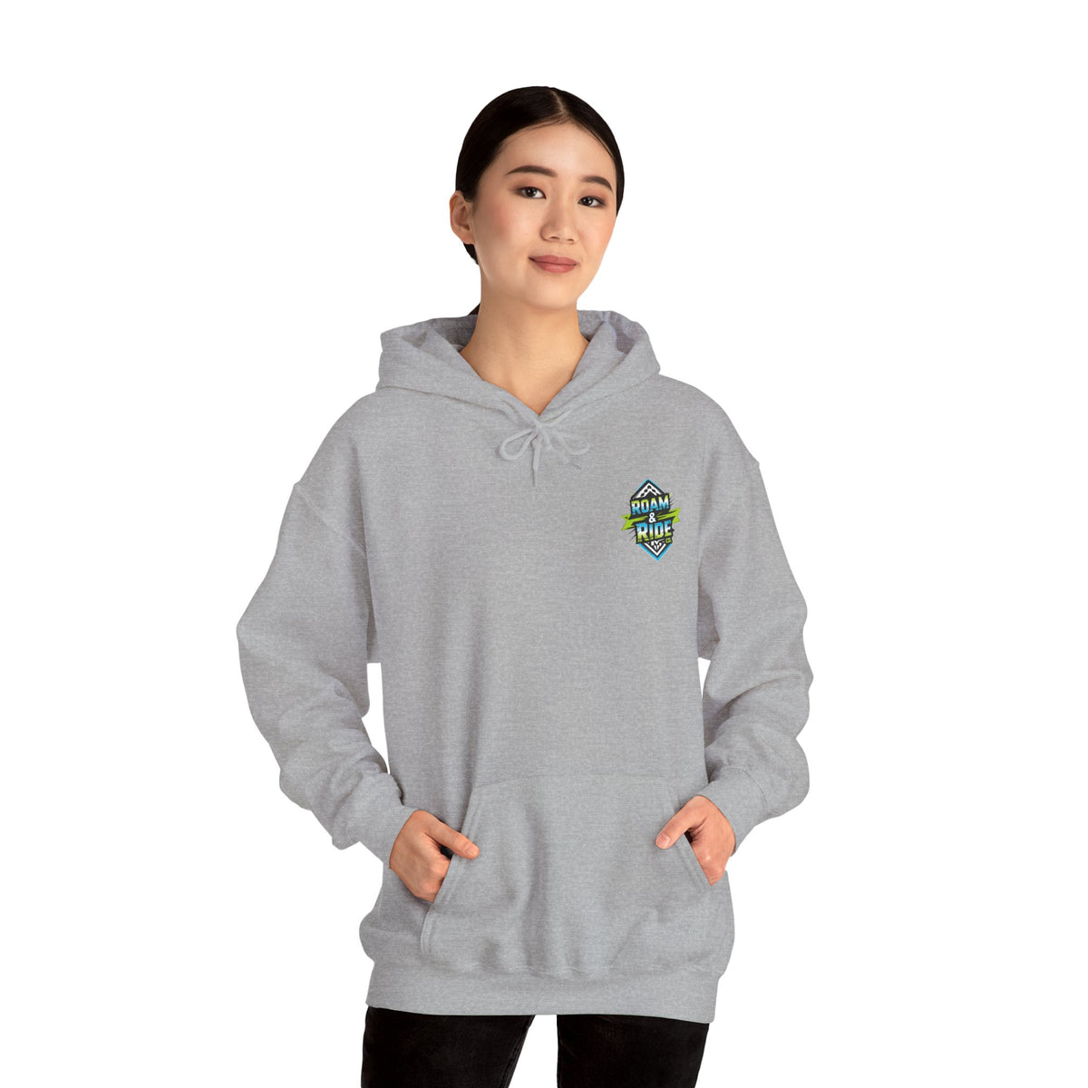 Roam & Ride Co. Blue Green Logo - Unisex Heavy Blend Hoodie