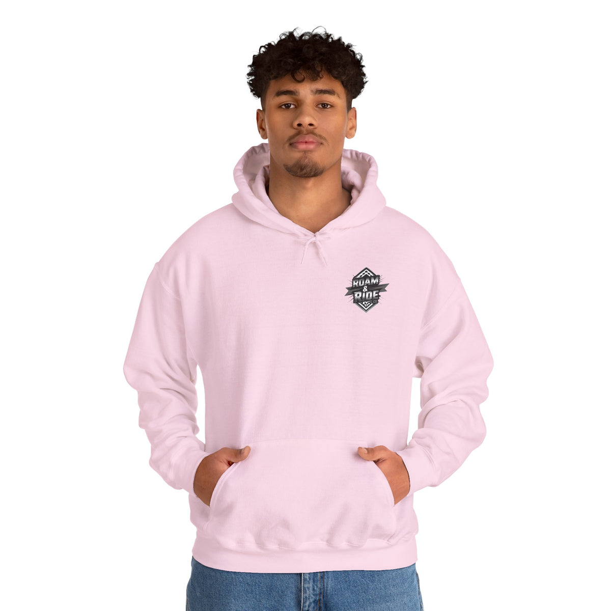 Roam & Ride Co. Grayscale Logo - Unisex Heavy Blend Hoodie