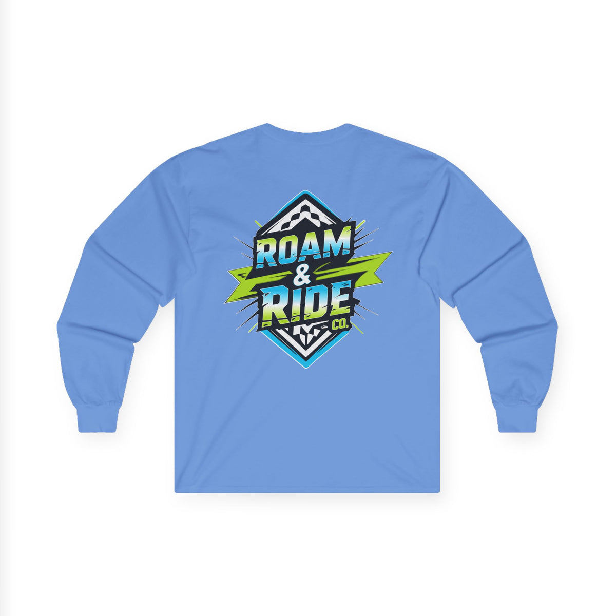 Roam & Ride Co. Blue Green Logo - Unisex Long Sleeve T-Shirt