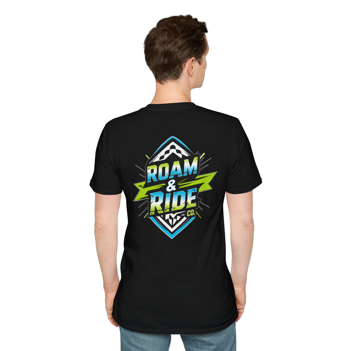 Roam & Ride Co. Blue Green Logo - Unisex T-Shirt