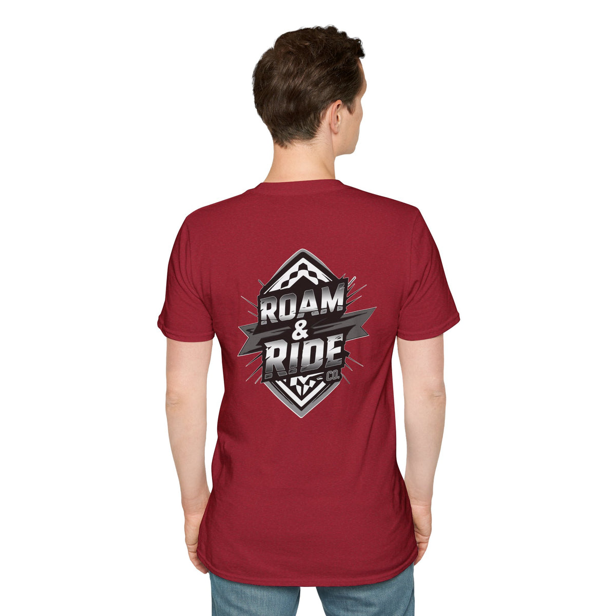 Roam & Ride Co. Grayscale Logo - Unisex T-Shirt