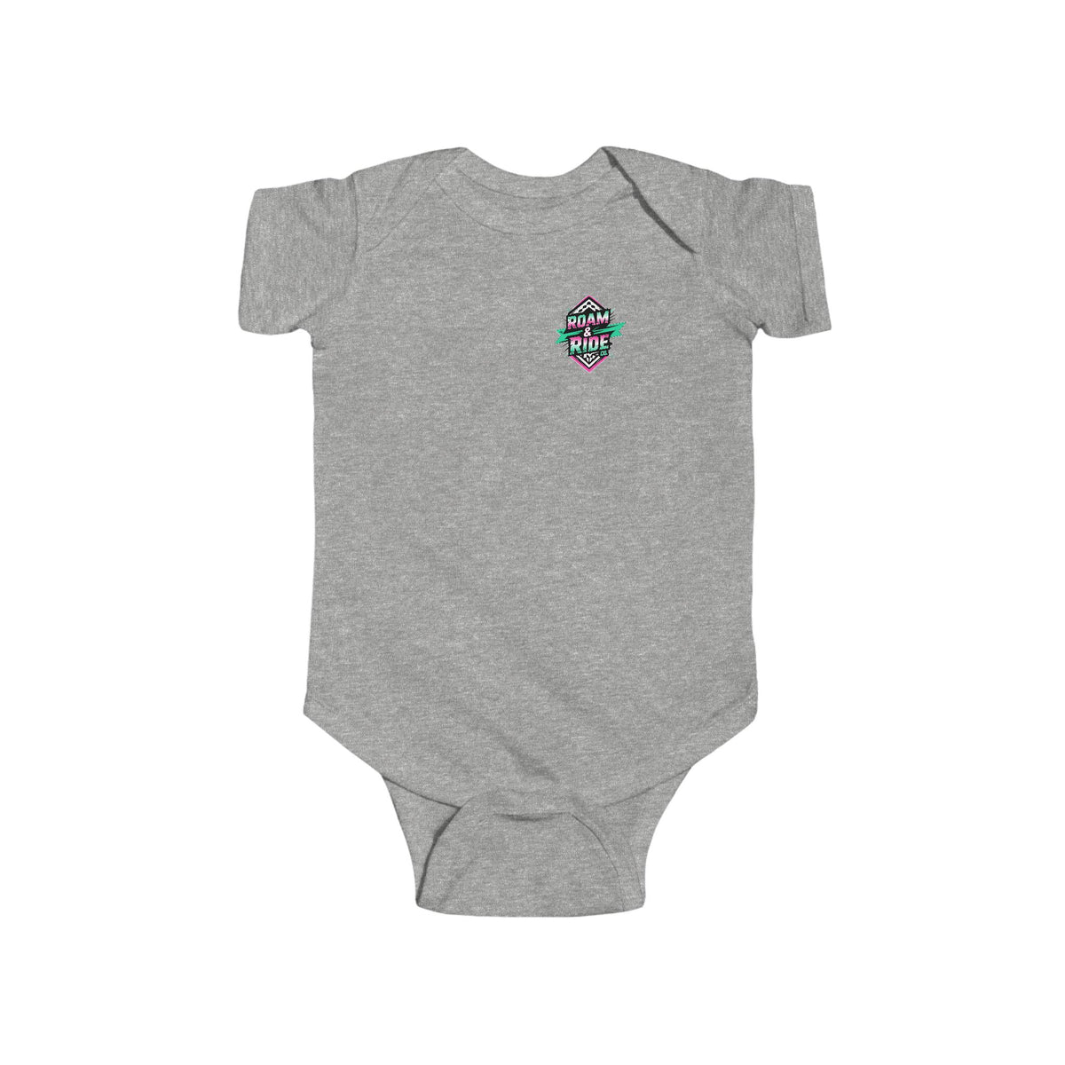 Roam & Ride Co. Grayscale Logo - Baby Onesie