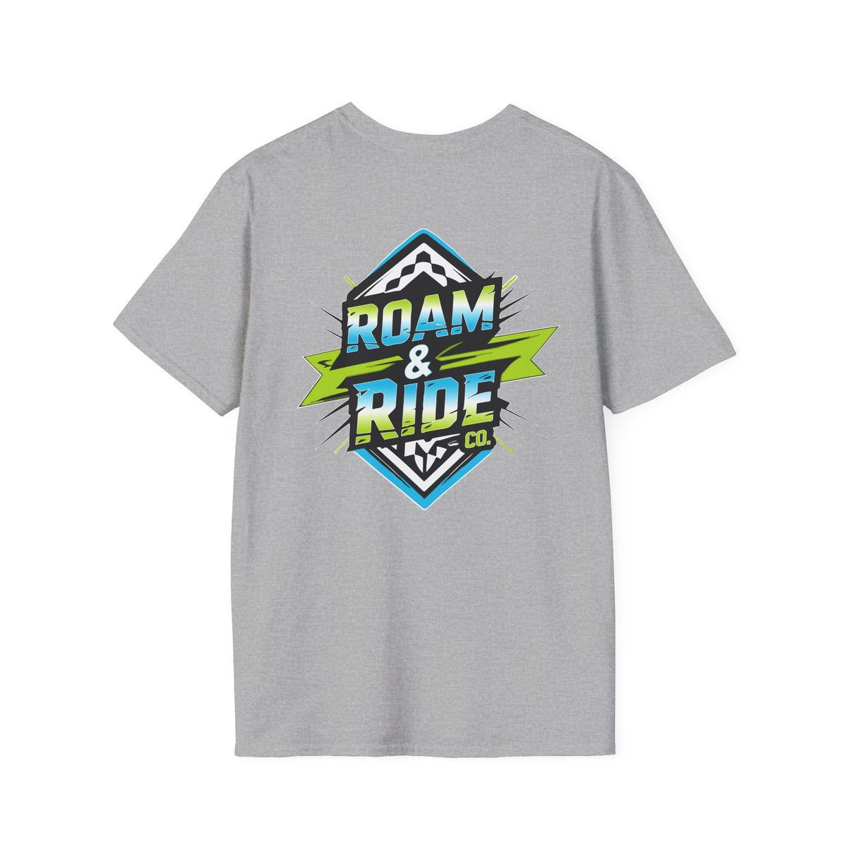 Roam & Ride Co. Blue Green Logo - Unisex T-Shirt