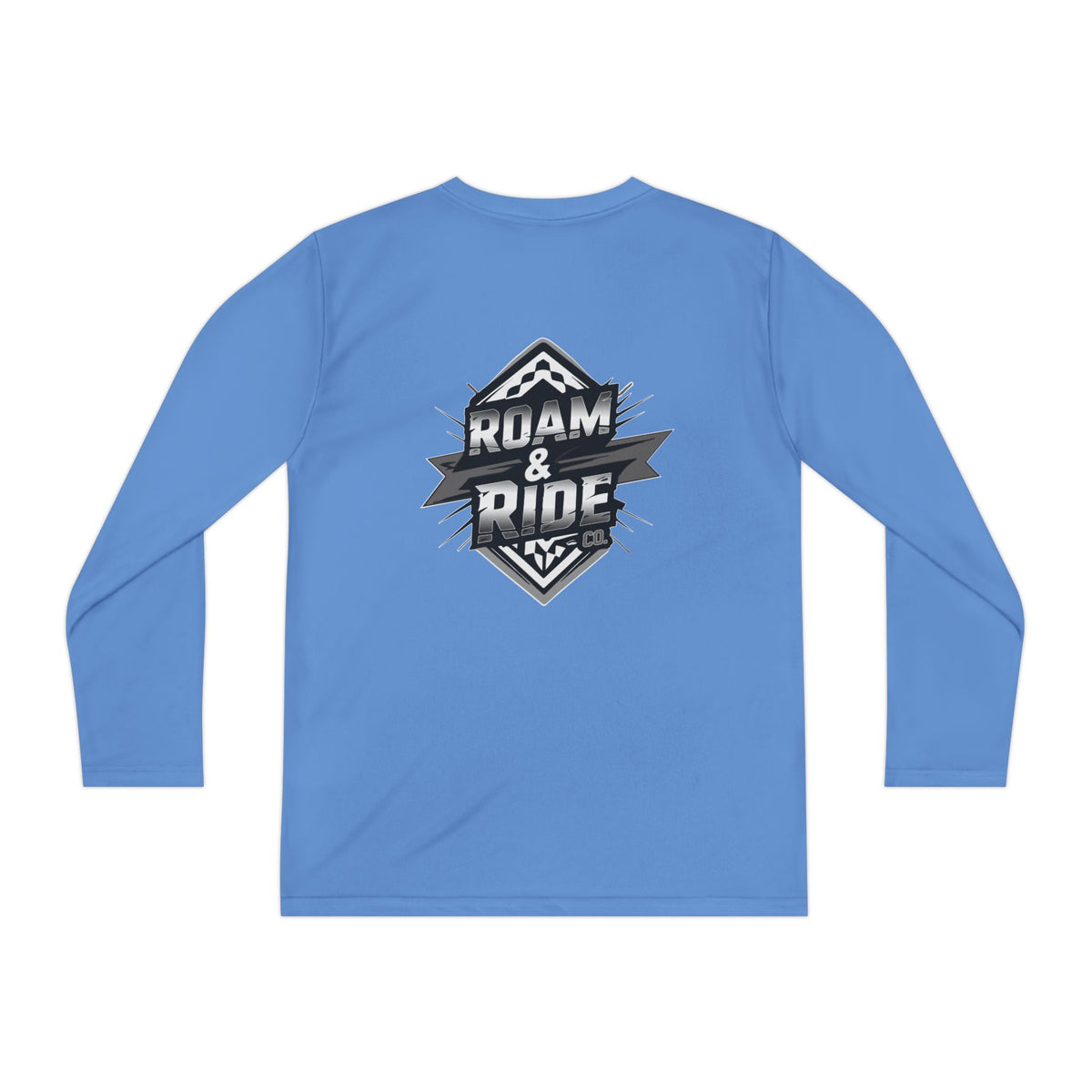 Roam & Ride Co. Grayscale Logo - Youth Long Sleeve T-Shirt