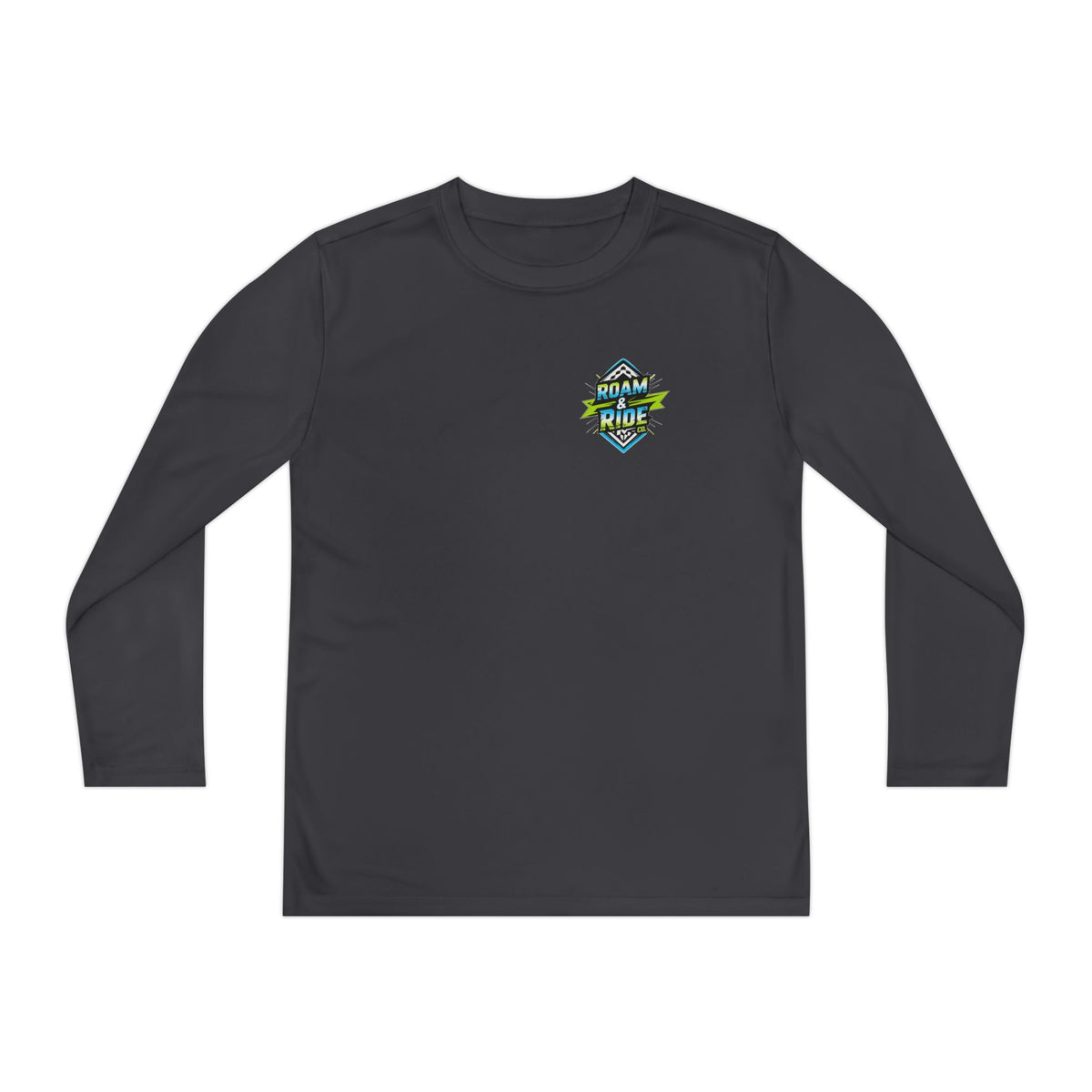 Roam & Ride Co. Blue Green Logo - Youth Long Sleeve T-Shirt