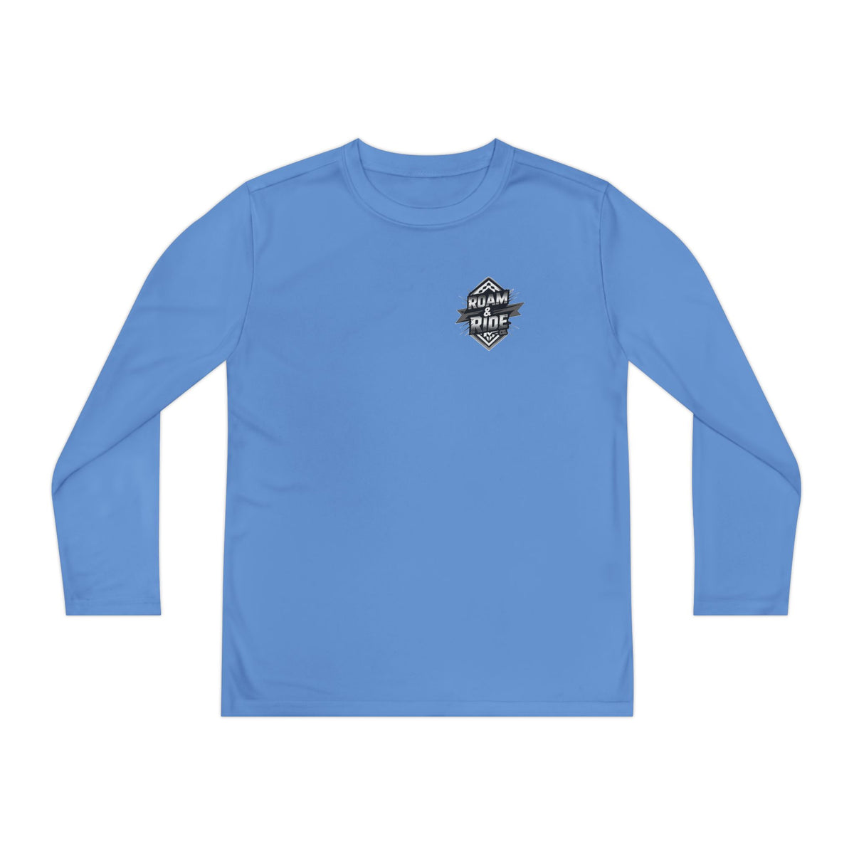 Roam & Ride Co. Grayscale Logo - Youth Long Sleeve T-Shirt