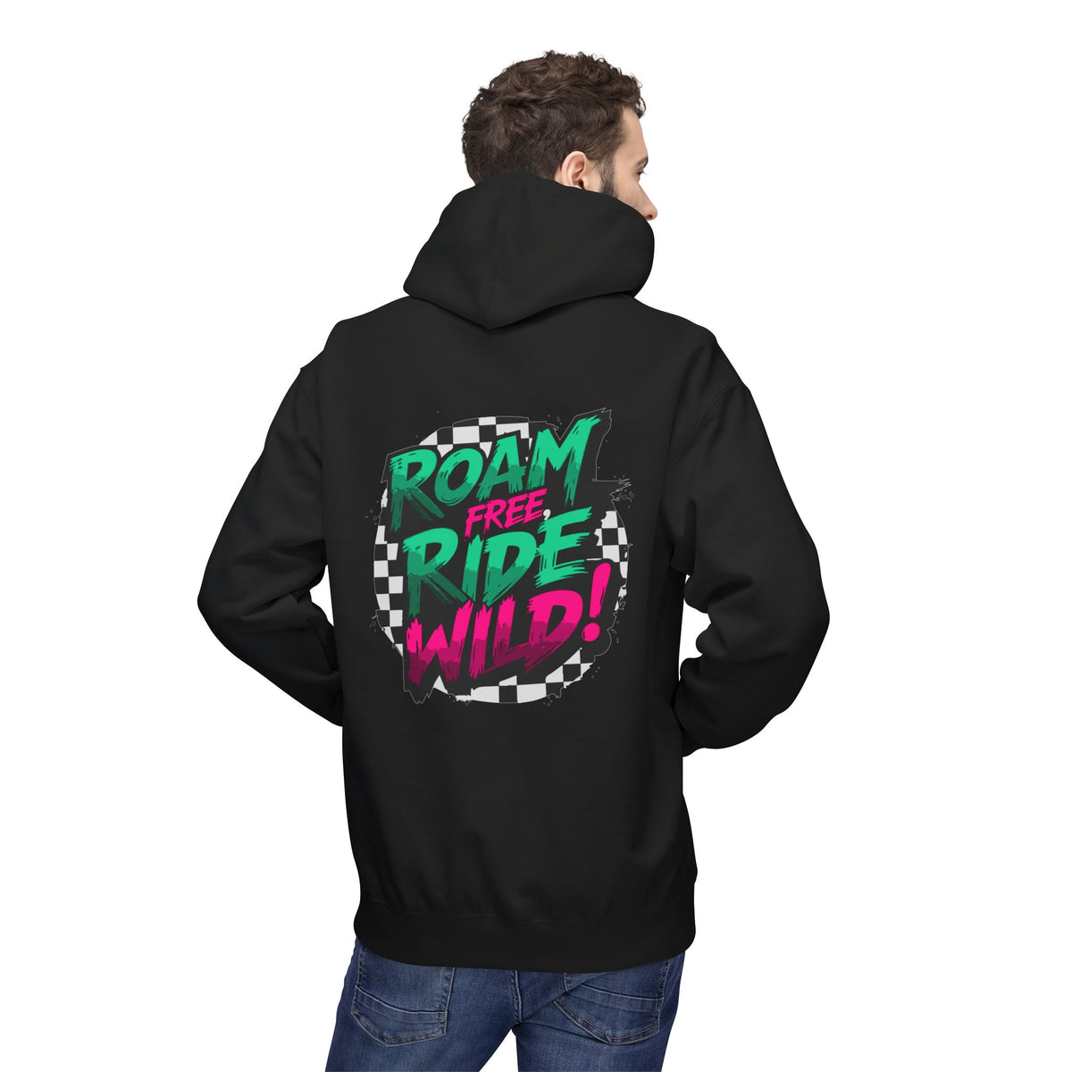 Roam Free, Ride Wild Logo - Unisex Fleece Hoodie