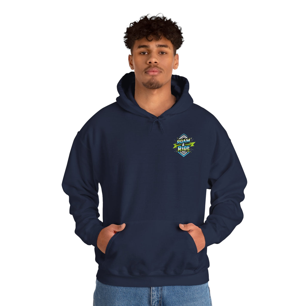 Roam & Ride Co. Blue Green Logo - Unisex Heavy Blend Hoodie