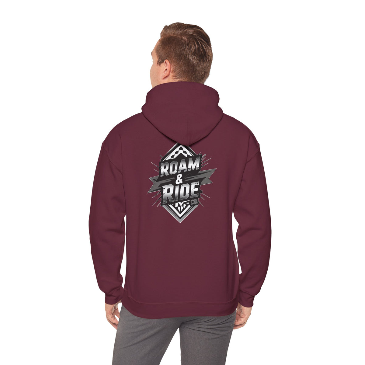 Roam & Ride Co. Grayscale Logo - Unisex Heavy Blend Hoodie