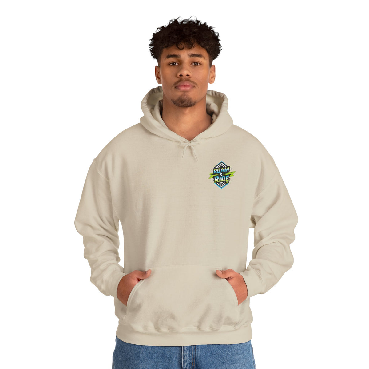 Roam & Ride Co. Blue Green Logo - Unisex Heavy Blend Hoodie