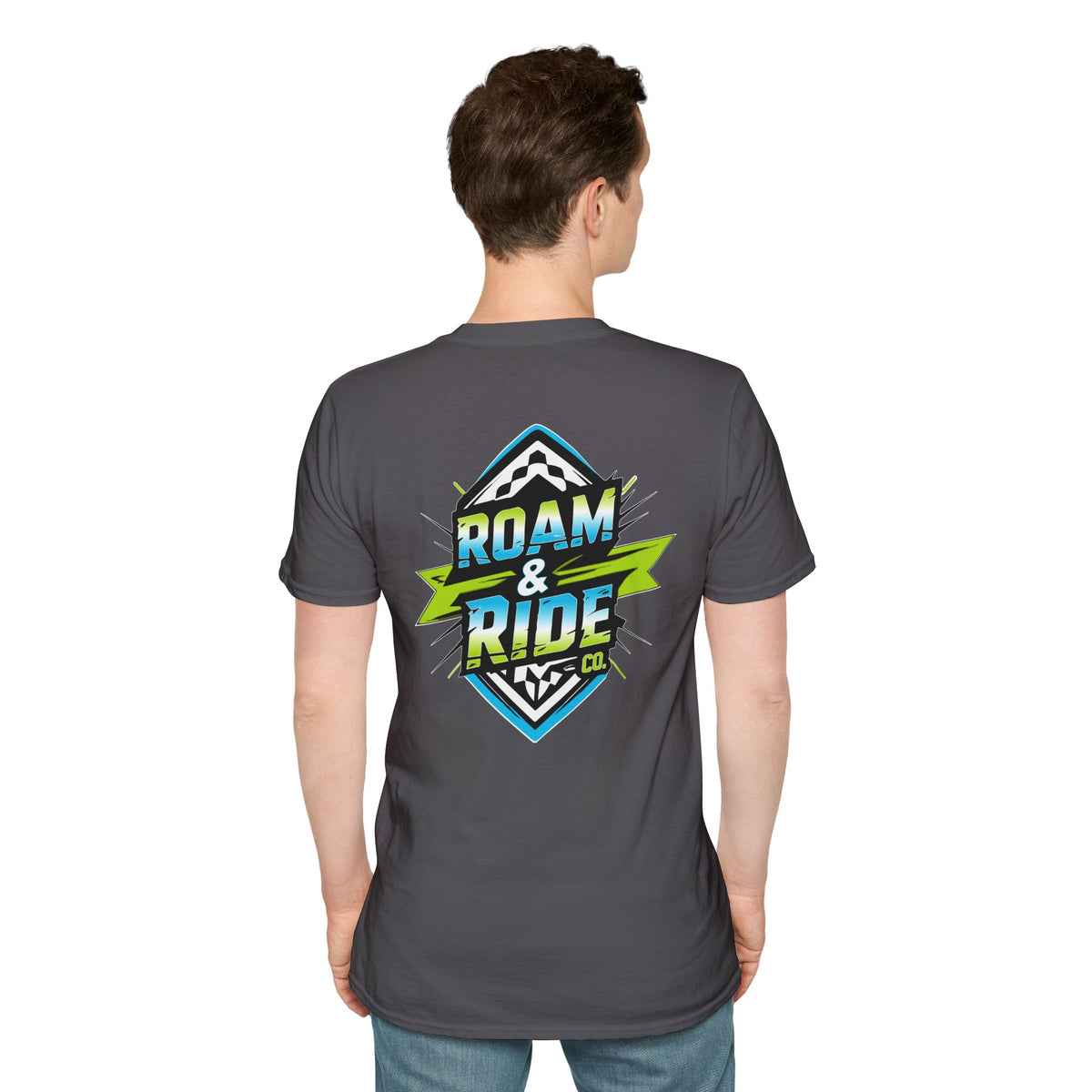 Roam & Ride Co. Blue Green Logo - Unisex T-Shirt