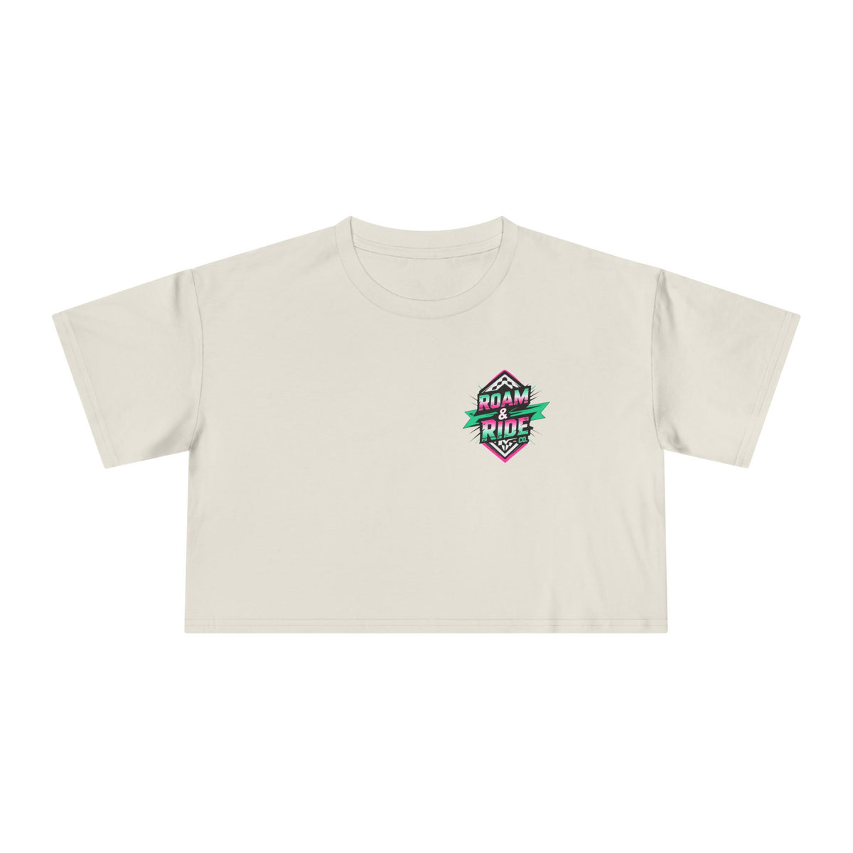 Roam Free, Ride Wild Logo - Women's Crop T-Shirt