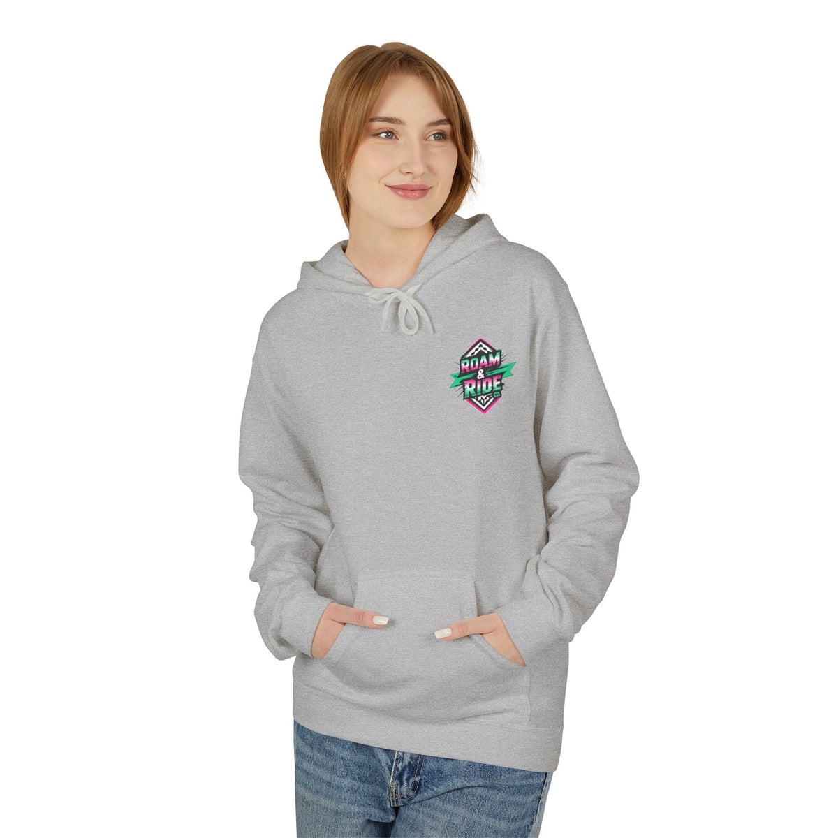 Roam Free, Ride Wild Logo - Unisex Fleece Hoodie